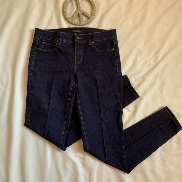 White House Black Market WHBM Dark Denim Jean Sz 4 - Picture 1 of 6